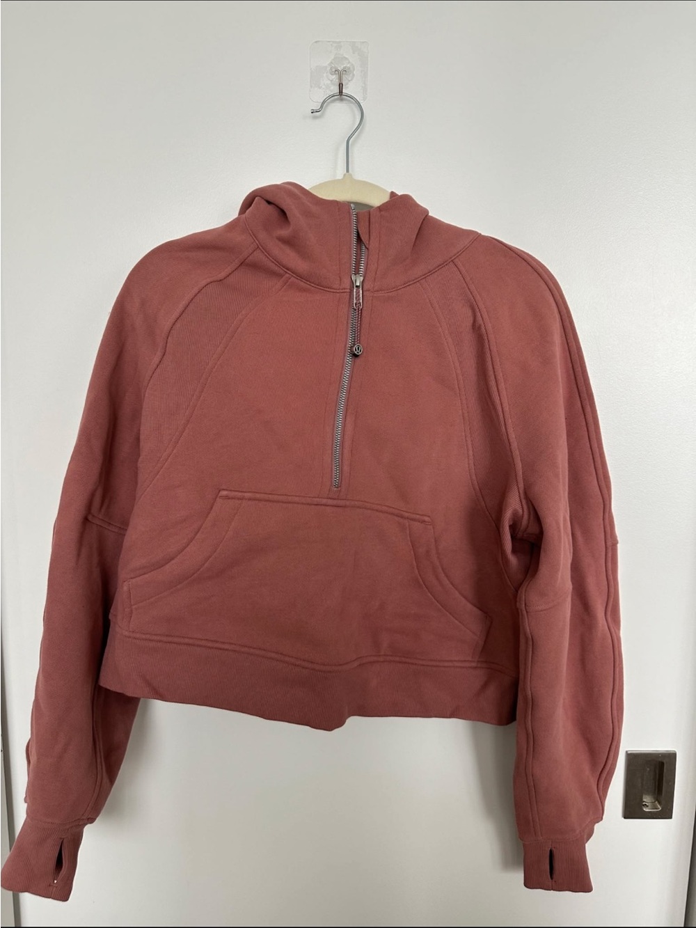 lululemon scuba half zip hoodie - coral pink